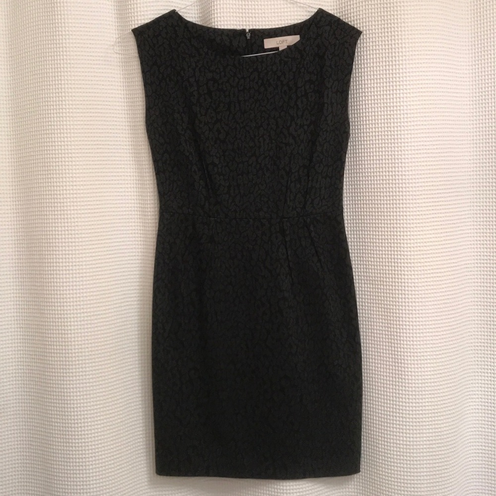 Black and grey pattern dress from LOFT